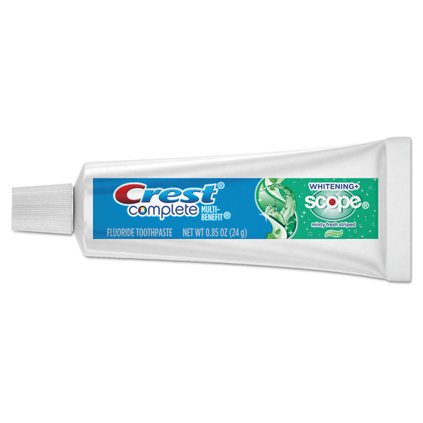 Crest Complete Whitening Toothpaste + Scope, Minty Fresh, 0.85 oz Tube, PK72 PGC 40162